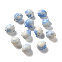 Two Tone Transparent Acrylic Beads, Paw, Cornflower Blue, 11x12x10.5mm, Hole: 1.8mm, about 574pcs/500g(TACR-P008-01B-02)