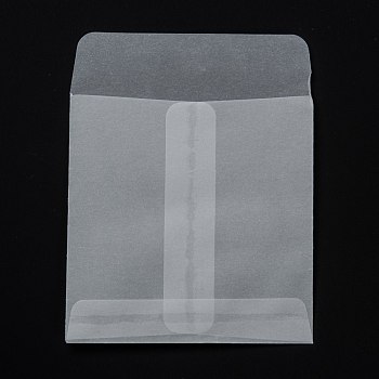 Square Translucent Parchment Paper Bags, for Gift Bags and Shopping Bags, Clear, 101mm, Bag: 81x79x0.4mm