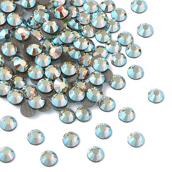 Preciosa&reg Crystal Hotfix Flatback Stones, Czech Crystal, Round(438 11 612 Chaton Rose VIVA 12 &reg), 50000 200 Chrysolite AB, SS10(2.7~2.9mm)