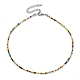Glass Beaded Necklace(NJEW-Z029-05I)-1