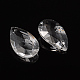 Faceted Teardrop Transparent Glass Pendants(EGLA-R085-03)-1
