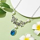 Pearl & Glass Pendant Necklaces(NJEW-JN04669)-2