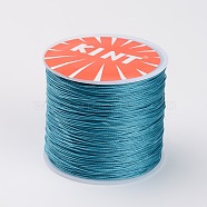 Round Waxed Polyester Cords, Dark Cyan, 0.45mm, about 174.97 yards(160m)/roll(YC-K002-0.45mm-13)