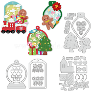 Christmas Theme Carbon Steel Cutting Dies Stencils, for DIY Scrapbooking, Photo Album, Decorative Embossing Paper Card, Stainless Steel Color, Mixed Shapes, 108~147x98~147x0.8mm, 3pcs/set(DIY-WH0309-1249)