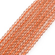 Glass Beads Strands, Round, Light Salmon, 2mm, Hole: 0.6mm, about 185~206pcs/strand, 14.37~14.76 inch(36.5~37.5cm)(GLAA-N041-008D)