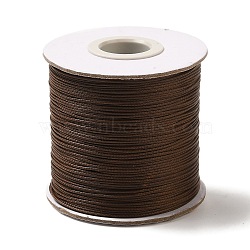 Waxed Polyester Cord, Bead Cord, Saddle Brown, 0.5mm, about 169.51~174.98 Yards(155~160m)/Roll(YC-0.5mm-130)