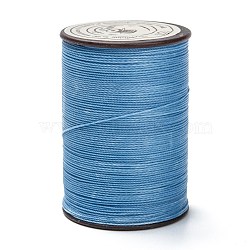 Round Waxed Polyester Thread String, Micro Macrame Cord, Twisted Cord, for Leather Sewing Stitching, Sky Blue, 0.45mm, about 174.97 yards(160m)/roll(YC-D004-02B-022)