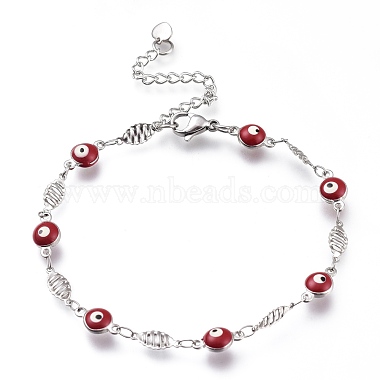 Red Stainless Steel Bracelets