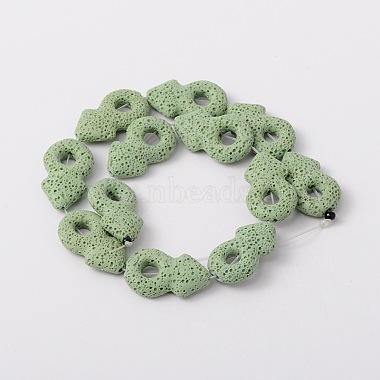 Synthetic Lava Rock Bead Strands(G-N0093-15)-2