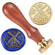 Windmill Golden Plated Brass Sealing Wax Stamp Head(AJEW-WH0208-929)-1