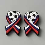 Silicone Beads, Football, 29x17.5x8mm, Hole: 2.5mm(SIL-SZC0003-02D)