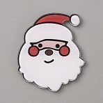 Christmas Acrylic Cabochons, for Brooch Making, Santa Claus, 34.5x30x2mm(SACR-WH0011-05C)