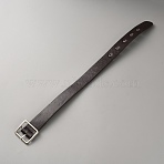 PU Leather Zinc Alloy Buckles, Adjustable Armband, Platinum, 408x25~37x2~7.5mm, Hole: 4mm(AJEW-WH0604-59P)