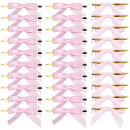 Gorgecraft 80Pcs Polyester Packaging Ribbon Bows, Gift Pull Bows, with Iron Wire Twist Ties, for DIY Gift Wrap Decoration, Wedding Candy Party Decoration, Butterfly, Pink, 62x102x7mm(AJEW-GF0003-18)