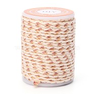 4-Ply Polycotton Cord, Handmade Macrame Cotton Rope, for String Wall Hangings Plant Hanger, DIY Craft String Knitting, Antique White, 1.5mm, about 4.3 yards(4m)/roll(OCOR-Z003-D26)