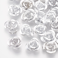 Aluminum Beads, 3-Petal Flower, WhiteSmoke, 8.5~9x4.5mm, Hole: 1mm, about 950pcs/bag(FALUM-T001-01B-12)