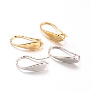 Brass Earring Hooks, Ear Wire, with Horizontal Loop, Mixed Color, 18x5.5x10.5mm, Hole: 3.5mm, 18 Gauge, Pin: 1mm(KK-L134-05)