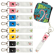 PU Leather & Cotton Name Marker Keychain, with Zinc Alloy Keychain, Bird, 13x2cm(AJEW-WH0514-023)