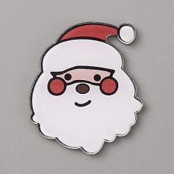 Christmas Acrylic Cabochons, for Brooch Making, Santa Claus, 34.5x30x2mm(SACR-WH0011-05C)
