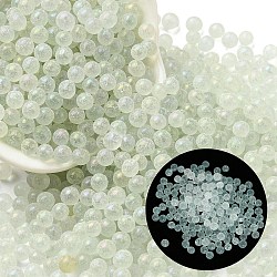 Luminous Glow in the Dark Transparent Glass Round Beads, No Hole/Undrilled, Beige, 5mm, about 2800Pcs/bag(GLAA-F124-B02)