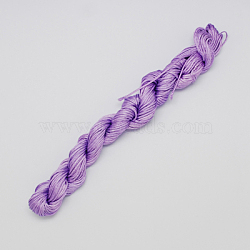 Nylon Thread, Nylon Jewelry Cord for Custom Woven Bracelets Making, Medium Orchid, 1mm, about 26m/bundle, 10bundles/bag, about 284.34 Yards(260m)/Bag.(NWIR-R002-1mm-5)