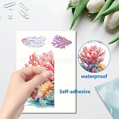 8 Sheets 8 Styles PVC Waterproof Wall Stickers(DIY-WH0345-099)-3