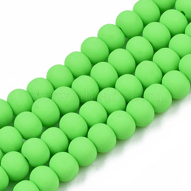 Lime Round Polymer Clay Beads