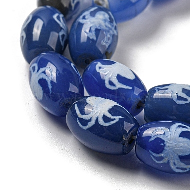 Blue Tibetan Style dZi Beads Strands(TDZI-NH0001-C04-01)-4