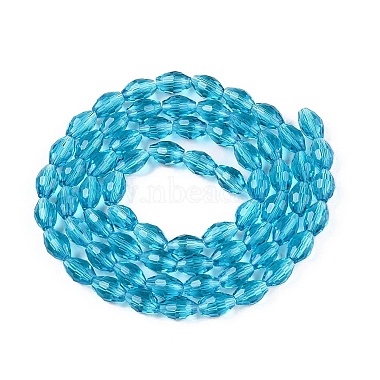 Transparent Glass Beads Strands(EGLA-A037-T6x8mm-D03)-2