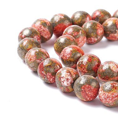 Assembled Synthetic Pyrite and Dyed Howlite Beads Strands(G-K317-A03-04)-3