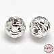 Fancy Cut 925 Sterling Silver Round Beads(STER-F012-08C)-1