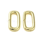 Brass Spring Gate Rings, Cadmium Free & Nickel Free & Lead Free, Oval, Golden, 18x9.5x3mm(KK-B089-04G)