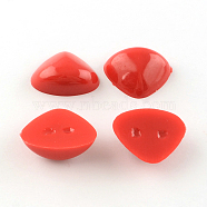 Nose Plastic Cabochons for DIY Scrapbooking Crafts, Toy Accessories, Red, 13x16.5x5.5mm(X-KY-R005-04A)