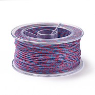 Macrame Cotton Cord, Braided Rope, with Plastic Reel, for Wall Hanging, Crafts, Gift Wrapping, Hot Pink, 1.2mm, about 26.25 Yards(24m)/Roll(OCOR-H110-01B-06)