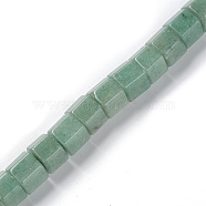 Natural Green Aventurine Beads Strands, Polygon, 14x14x10.5mm, Hole: 1mm, about 20~21pcs/strand, 8.07~8.46 inch(20.5~21.5cm)(G-C026-B02)