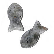 Natural Labradorite Pendants, Fish Charms, 38x20mm(PW-WG34072-04)