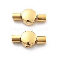 Ion Plating(IP) 304 Stainless Steel European Clasps, Golden, Flat Round, 21x10x6.5mm(STAS-Z115-04G-03)