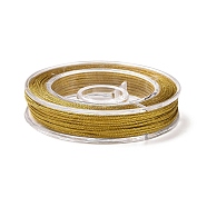Nylon Thread for Jewelry Making, Dark Goldenrod, 0.8mm, about 7~9m/roll(NWIR-N001-0.8mm-32)