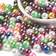 ABS Plastic Beads, Imitation Pearl, No Hole, Round, Mixed Color, 8mm; about 2000pcs/bag(SACR-R780-8mm-M)
