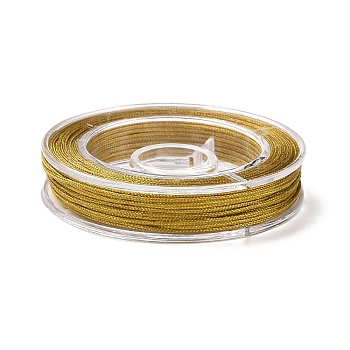 Nylon Thread for Jewelry Making, Dark Goldenrod, 0.8mm, about 7~9m/roll
