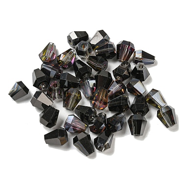 Black Cone Glass Beads