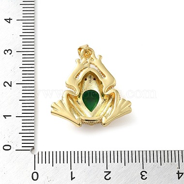 Rack Plating Brass Micro Pave Green Cubic Zirconia Pendants(KK-C047-01B-G)-3