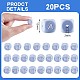 20Pcs Blue Cube Letter Silicone Beads 12x12x12mm Square Dice Alphabet Beads with 2mm Hole Spacer Loose Letter Beads for Bracelet Necklace Jewelry Making(JX434A)-2