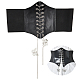 WADORN 1Pc PU Leather Wide Elastic Corset Belts(AJEW-WR0002-01A)-1