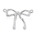 304 Stainless Steel Pendants, Bowknot Charm, Stainless Steel Color, 28x20mm, Hole: 1.8mm(STAS-OY019-09P)