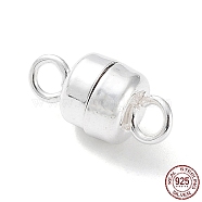 925 Sterling Silver Magnetic Clasps, Column, Silver, 10.5x5x5mm, Hole: 1.8mm(STER-A043-01S)