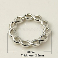 Alloy Linking Rings, Ring, Platinum, 20x2.5mm(X-PALLOY-E133-P)