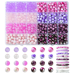 DIY Round Acrylic Beads Bracelets Jewelry Making Kits, Mixed Color, 7.5~8x0.8~8x0.8~8mm, Hole: 1~2mm(DIY-FS0007-40)