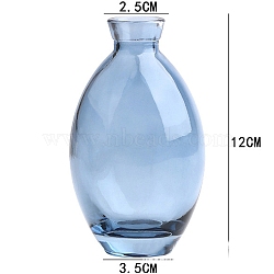 Glass Vases, for Home Desktop Decoration, Cornflower Blue, 35x120mm(PW-WG51C8B-06)