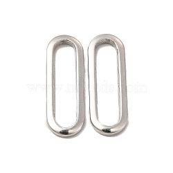 Non-Tarnish 304 Stainless Steel Link Rings, Oval, Stainless Steel Color, 18.5x6.5x1mm, Inner Diameter: 15.5x3mm(STAS-A070-P)